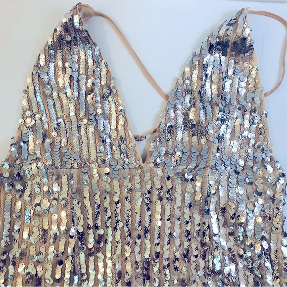 Forever 21 Silver and Rose Gold Sequin Dress - Picture 9 of 16